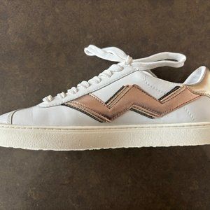 Stuart Weitzman DARYL II SNEAKER White / Metallic (Size 7)